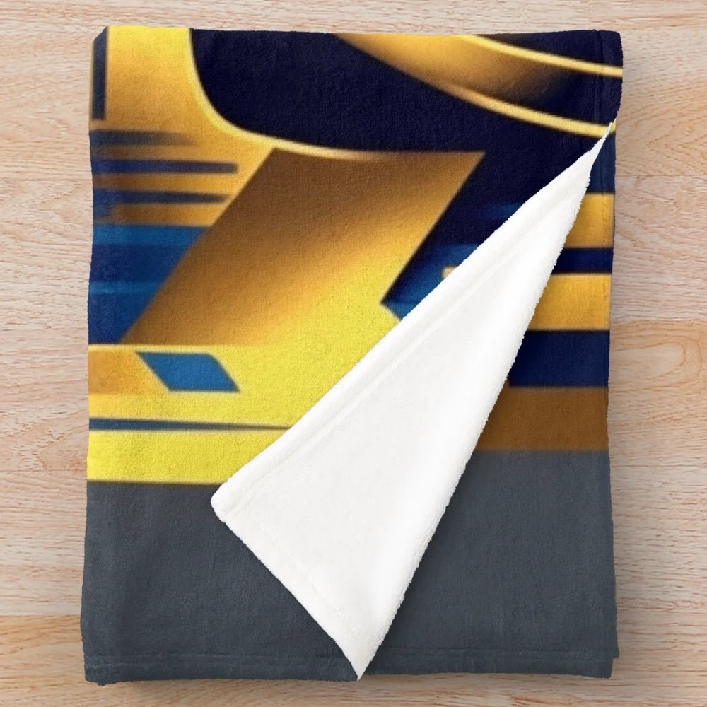 Metropolis-themed futuristic cinema plush blanket