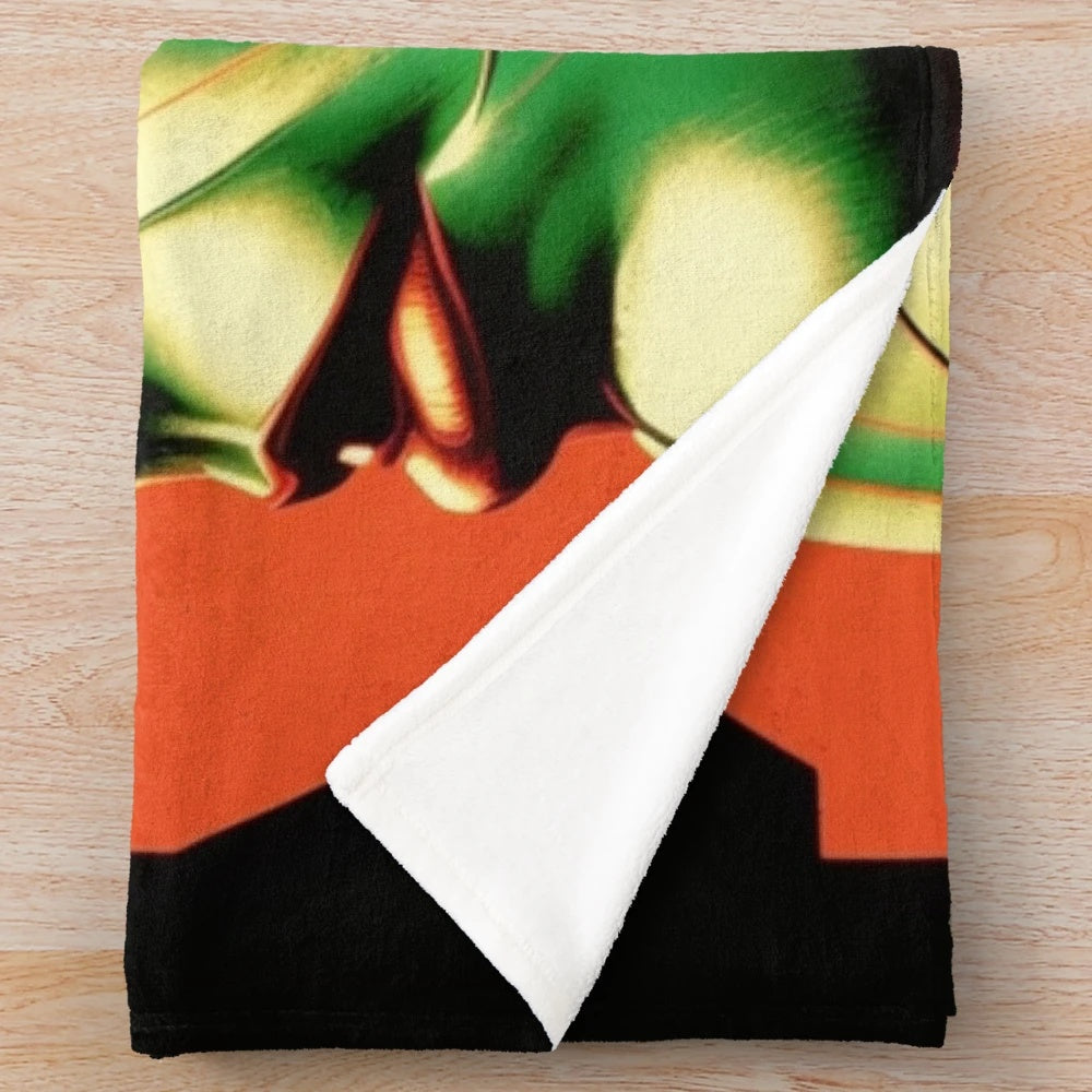 Metropolis Futuristic Plush Blanket with Cinema and Light Games Design