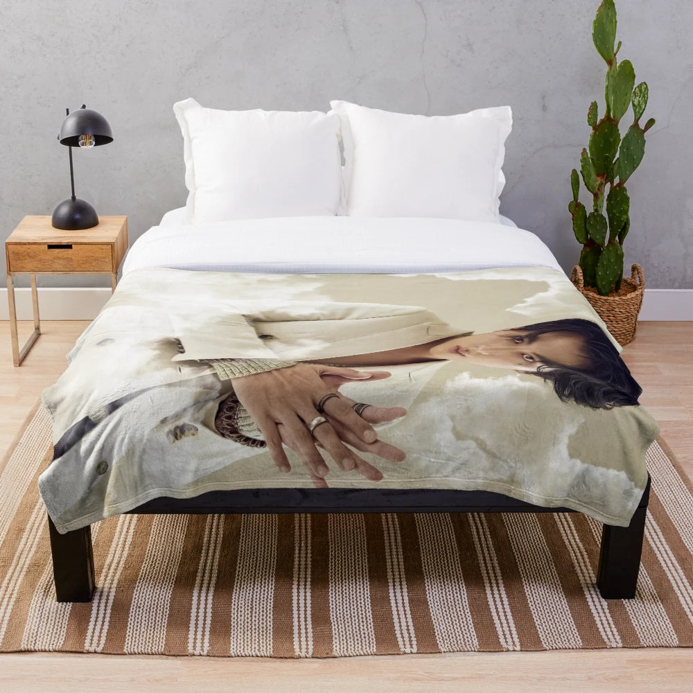 Mewgulf-inspired plush blanket with cozy and soft design