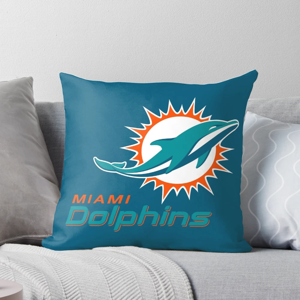 Miami Dolphins Icon Pillow - Officially Licensed NFL Home Decor
