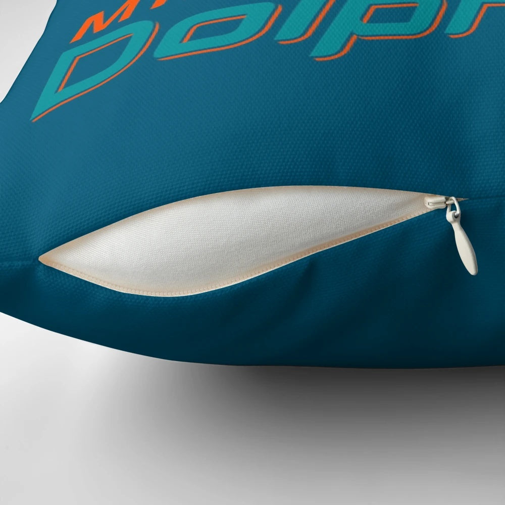 Miami Dolphins Icon Pillow - Officially Licensed NFL Home Decor