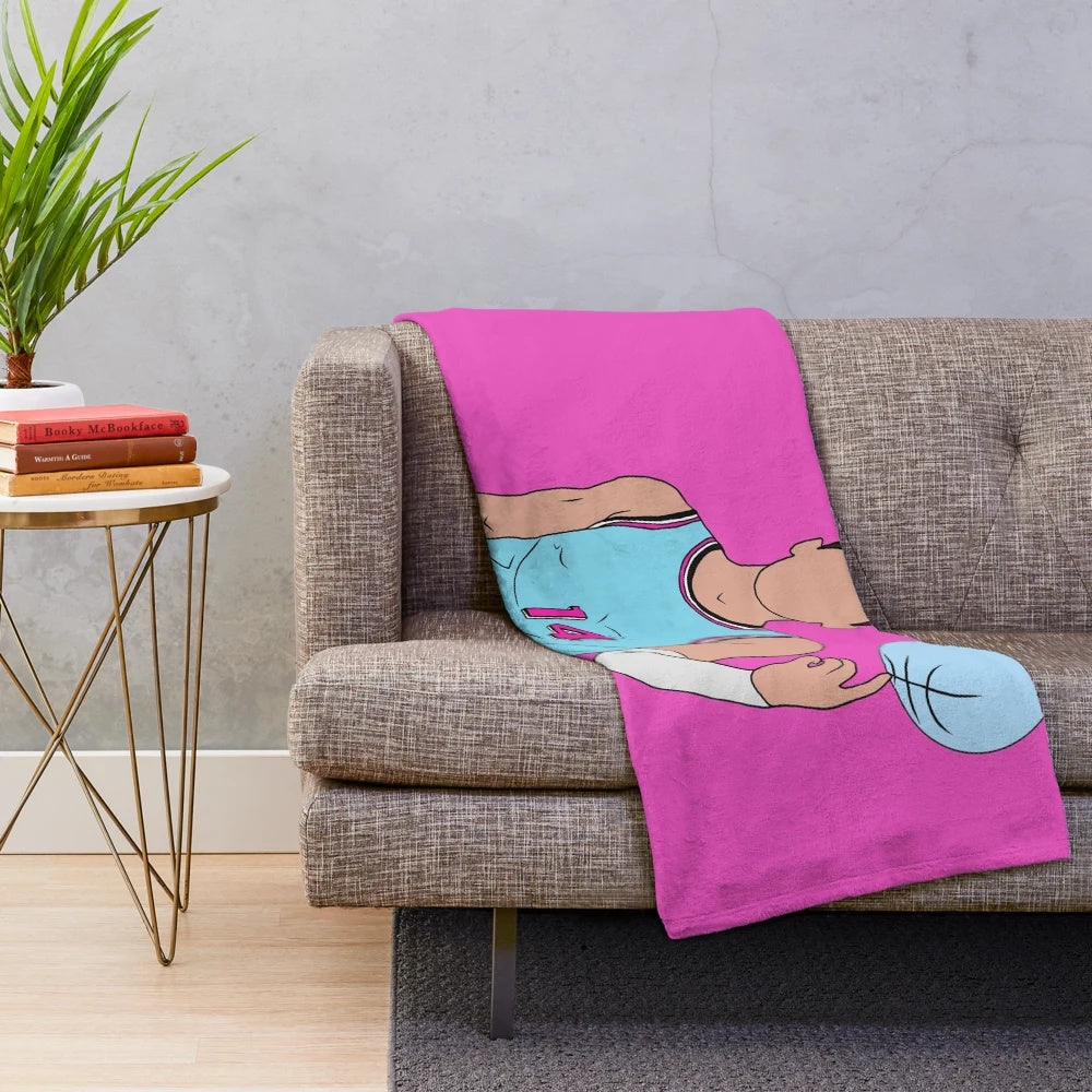 Miami Vice-style plush blanket featuring Tyler Herro