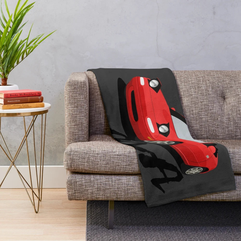 Miata NA inspired plush blanket