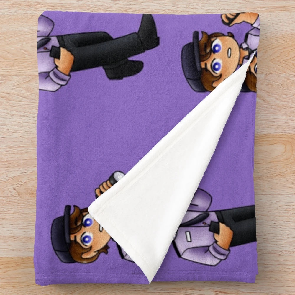 Michael Afton inspired plush blanket with Five Nights at Freddy's design
