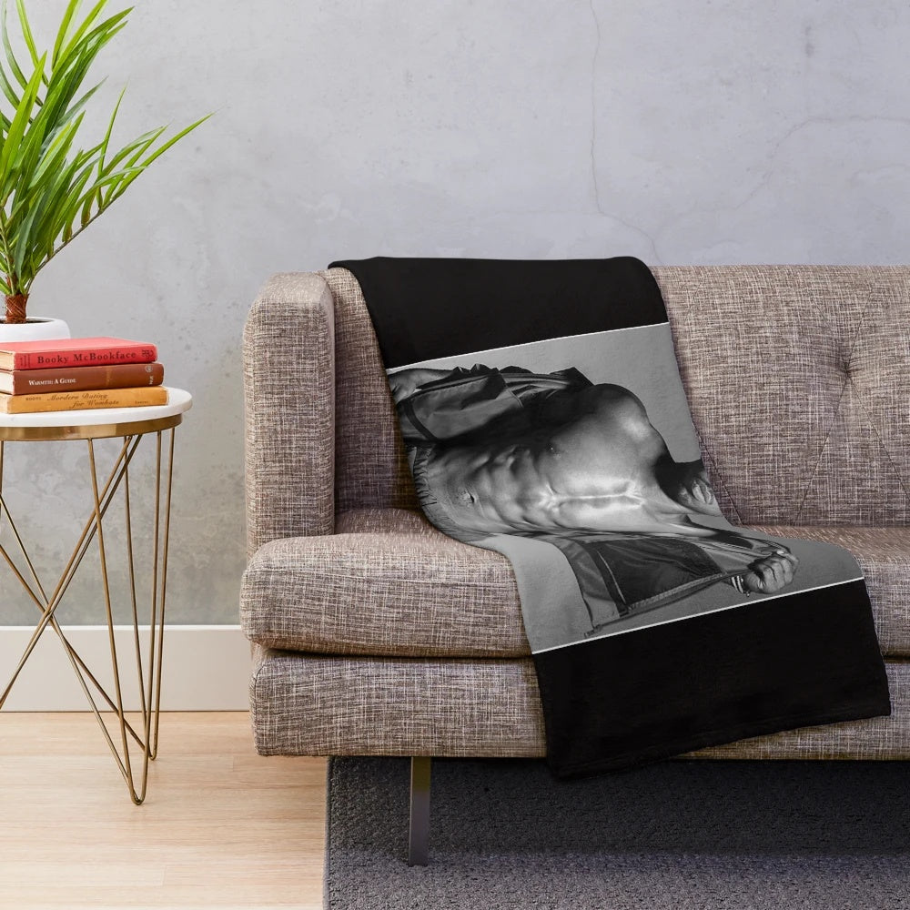 Michael B. Jordan inspired plush blanket featuring fan art design