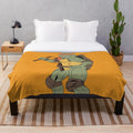Michelangelo inspired TMNT plush blanket with cool pop art design