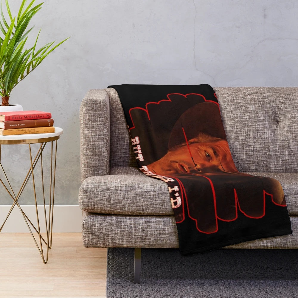 Wolf Creek inspired Mick Taylor plush blanket with digital pop art design