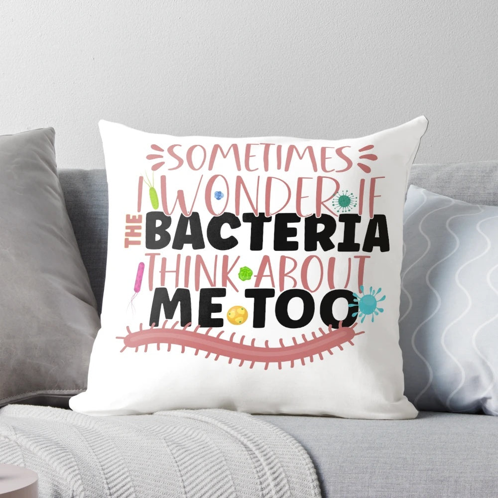 Microbiologist Microbiology Lab Staph Biology Pillow with Petri Dish and Bacterial Culture Design