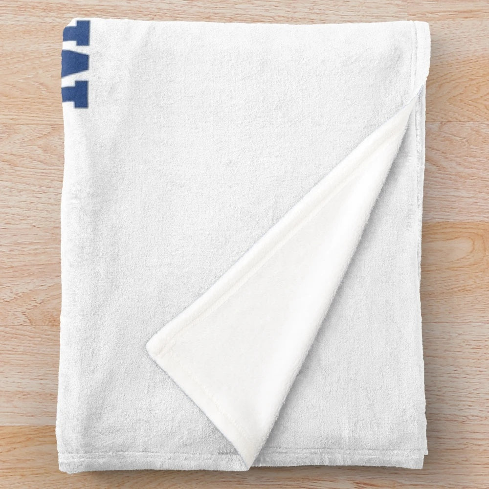 Middlebury College themed plush blanket with panthers logo