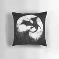Midnight Desolation Pillow featuring a dramatic dragon and moon design, perfect for adding a touch of fantasy to your space.