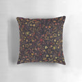 Midnight Floral Pillow featuring a mythological horse design in a gothic, vintage style