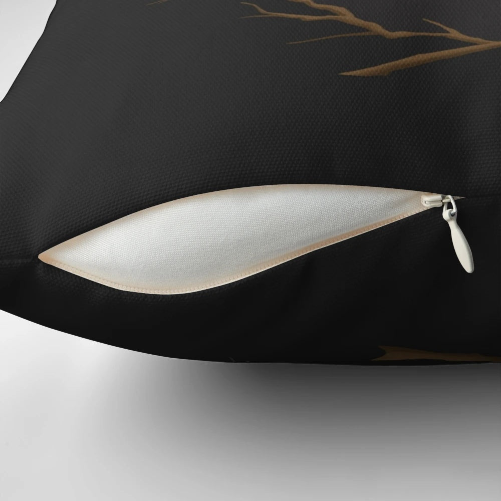 Midnight Run Pillow featuring a dreamcatcher-inspired design with moon phases, nature, and gothic elements