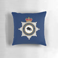 Midsomer Murders Major Crimes Unit inspired throw pillow with police and crime drama motif.