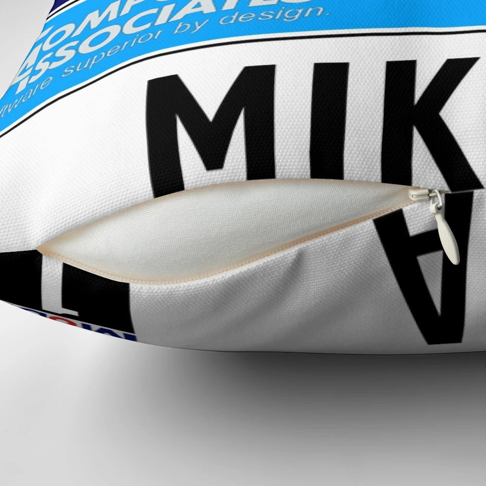 Mika Hakkinen inspired Formula 1 pillow with racing helmet design