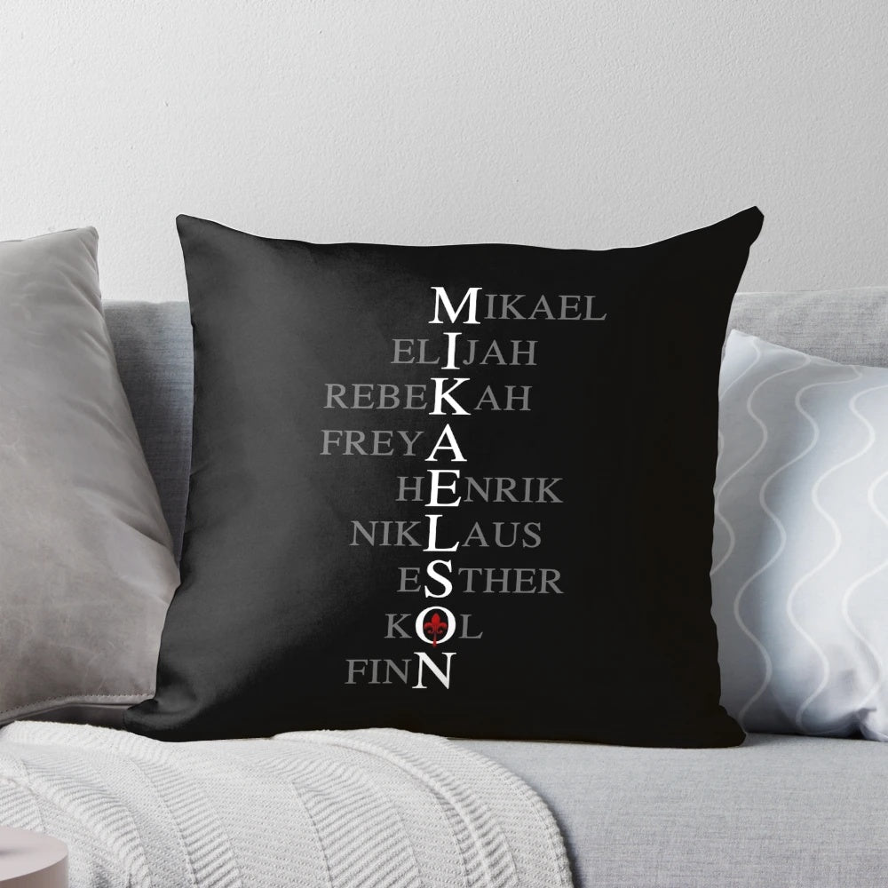 Mikaelson Family Pillow featuring characters from the hit TV series The Originals