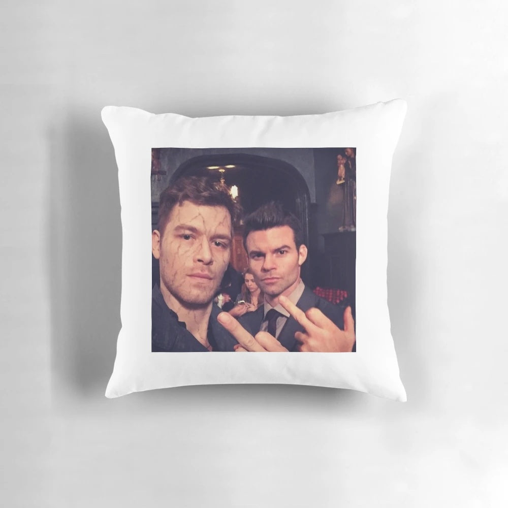 Mikaelson Family Vampire-Themed Pillow featuring Klaus and Elijah