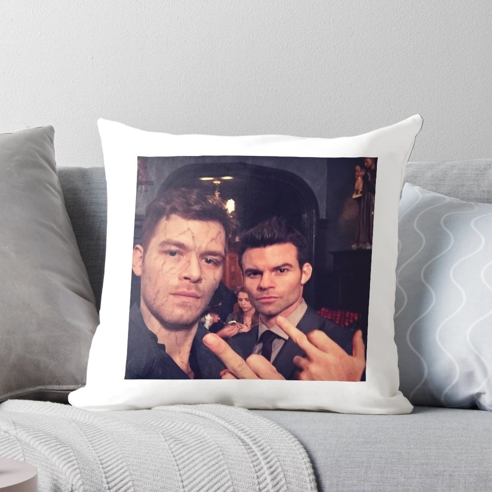 Mikaelson Family Vampire-Themed Pillow featuring Klaus and Elijah