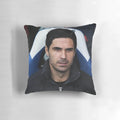 Mikel Arteta Arsenal Football Pillow featuring the Arsenal manager's face