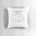 Mikel Arteta's Whiteboard Drawing Pillow with Passion, Clarity, and Energy Visuals