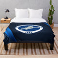 Millwall FC inspired plush blanket with club colors and logo