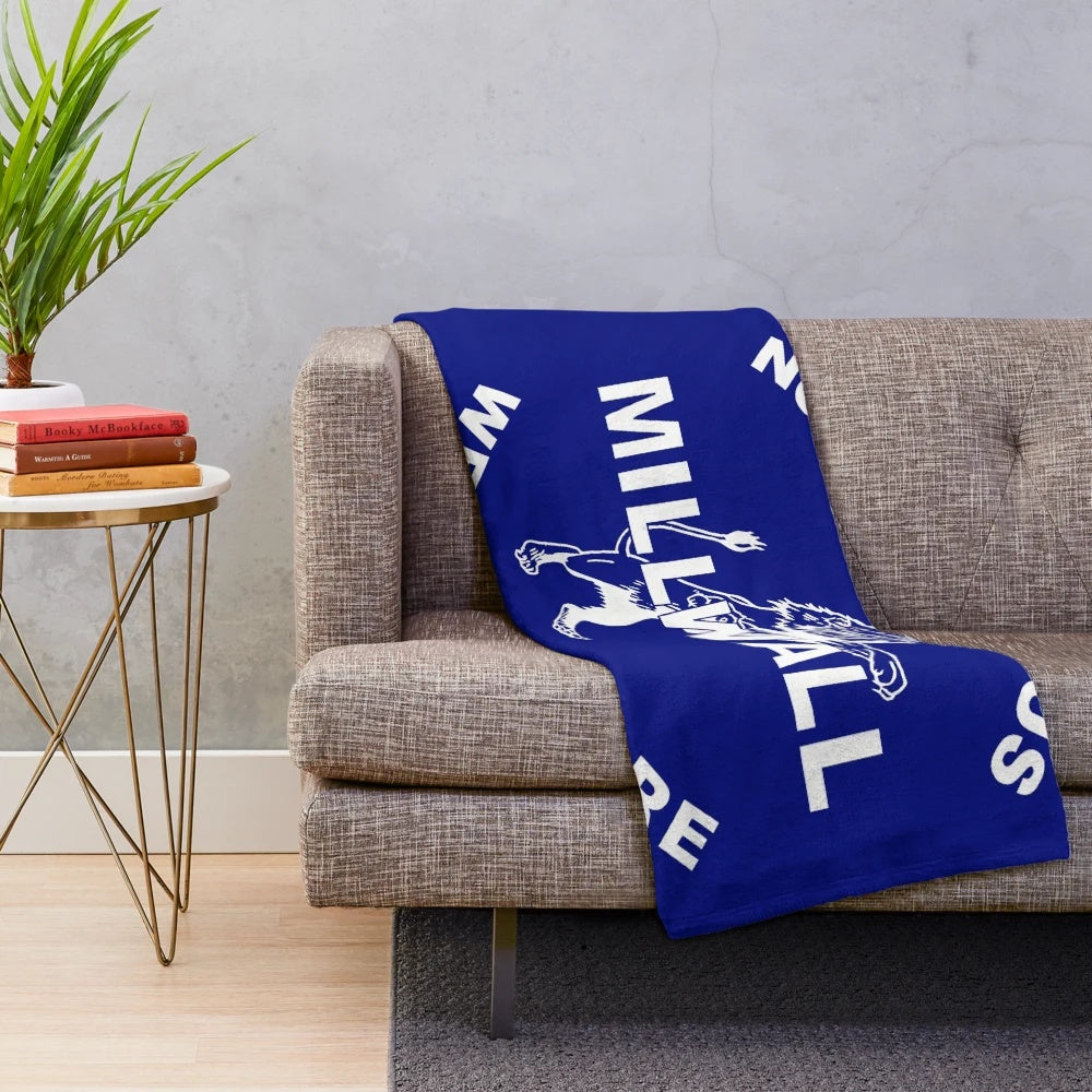 Millwall FC inspired plush blanket with football hooligan references