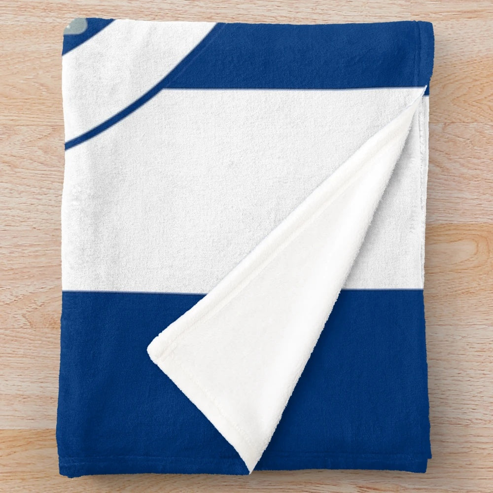 Millwall FC inspired plush blanket with team logo and stripes