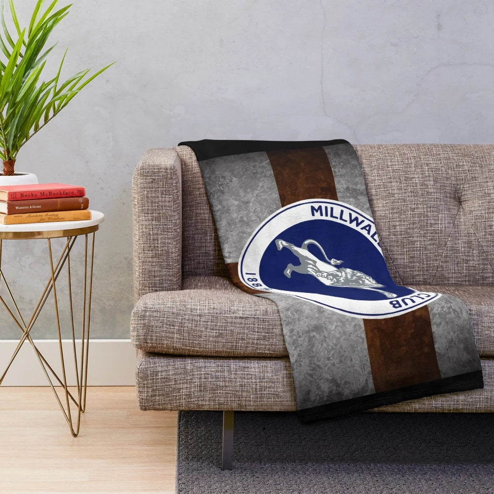 Millwall football club themed plush blanket