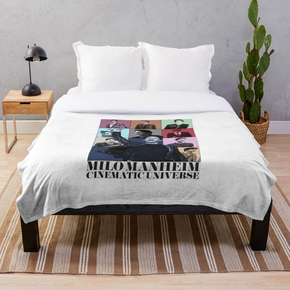 Milo Manheim-inspired cinematic universe plush blanket