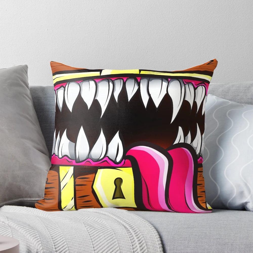 Mimic Chest Dungeons and Dragons Monster Loot Pillow