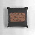 A wooden pillow shaped like a mimic, a famous monster from the Dungeons and Dragons universe.