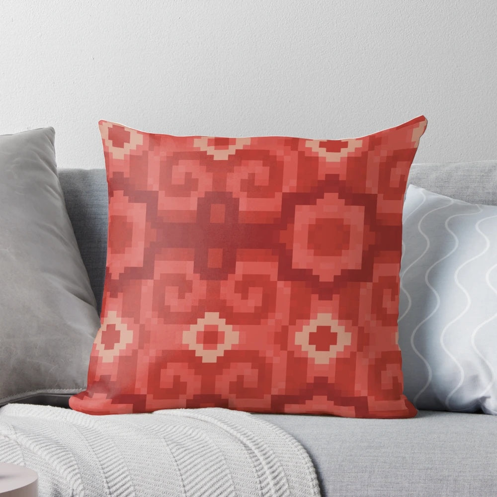 Minecraft Glazed Terracotta Decorative Pillow with Realistic Minecraft Block Pattern