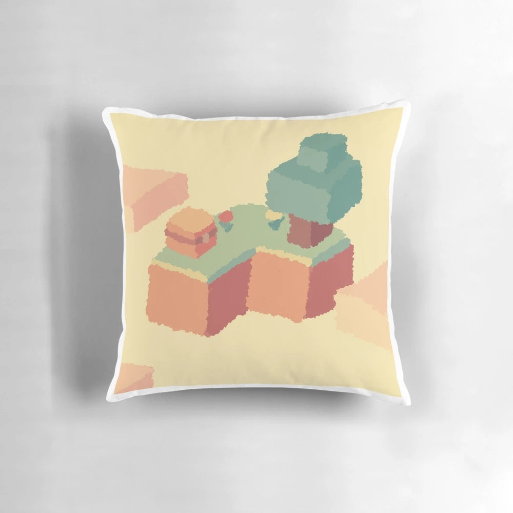 Soft and cozy Skyblock-themed pillow for Minecraft fans and PC gamers