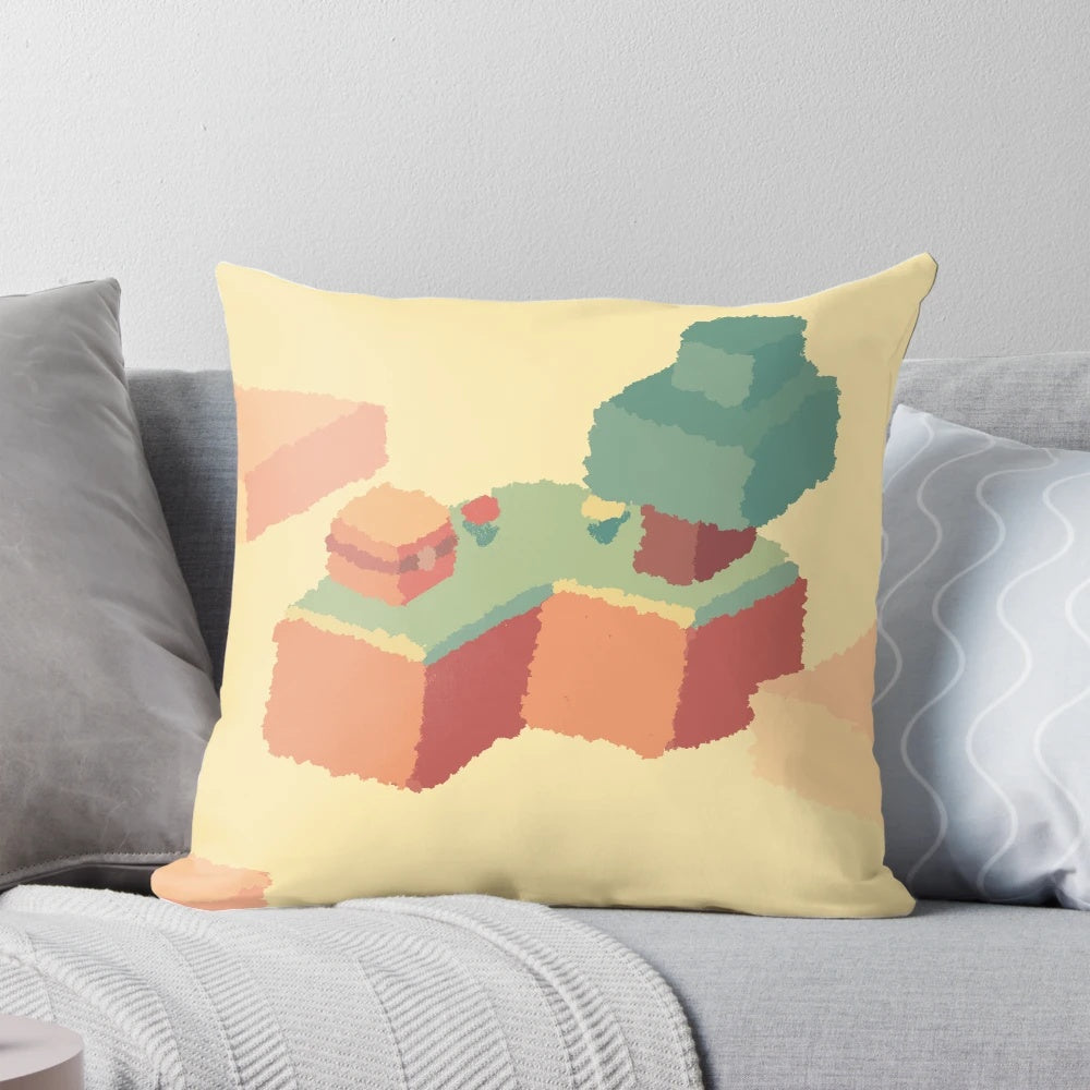 Soft and cozy Skyblock-themed pillow for Minecraft fans and PC gamers