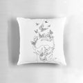 Minimalist abstract face with butterfly in one continuous line art, modern botanical nature design for beauty and fashion