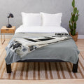 Minimalist art car inspired plush blanket with abstract oil painting design