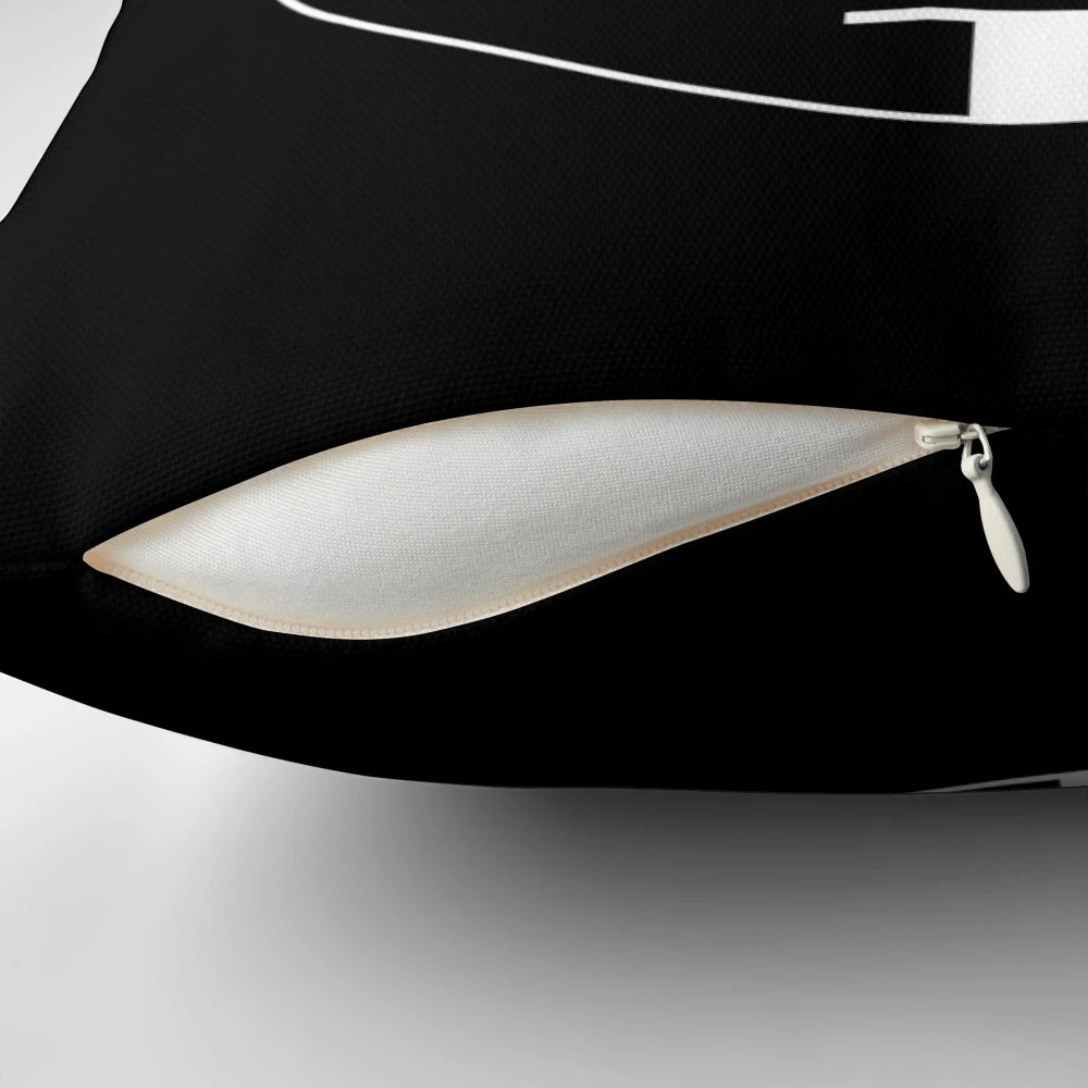 Minimalist Bauhaus-inspired geometric pillow with clean, simple shapes and colors