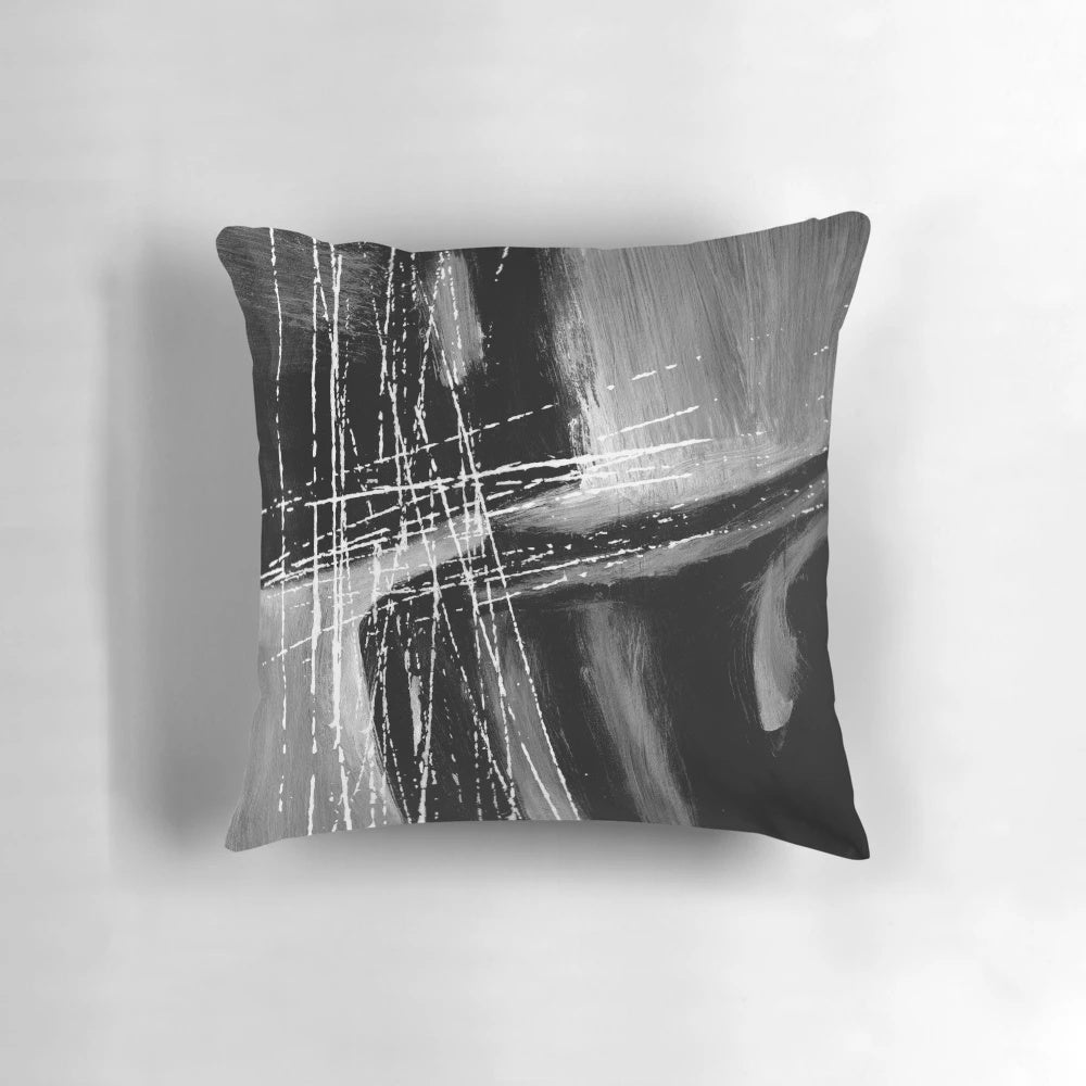 Minimalist black and white abstract painting wall art