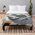 Minimalist car art plush blanket