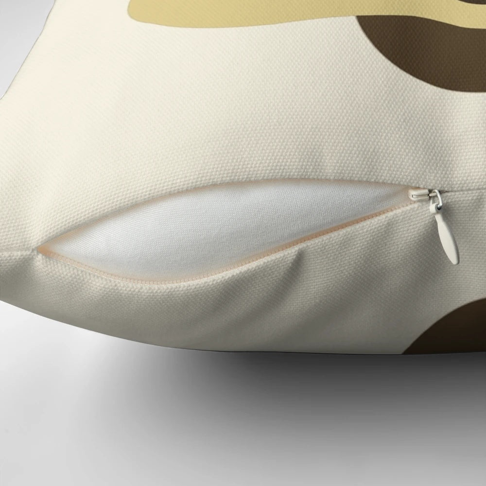 Minimalist cartoon-inspired pillow featuring characters from the Avatar television series