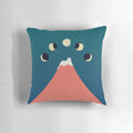 Minimalist cat landscape with moon phases wall art for cat lovers