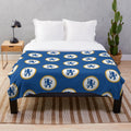 Minimalist Chelsea FC logo printed on a soft and cozy plush blanket