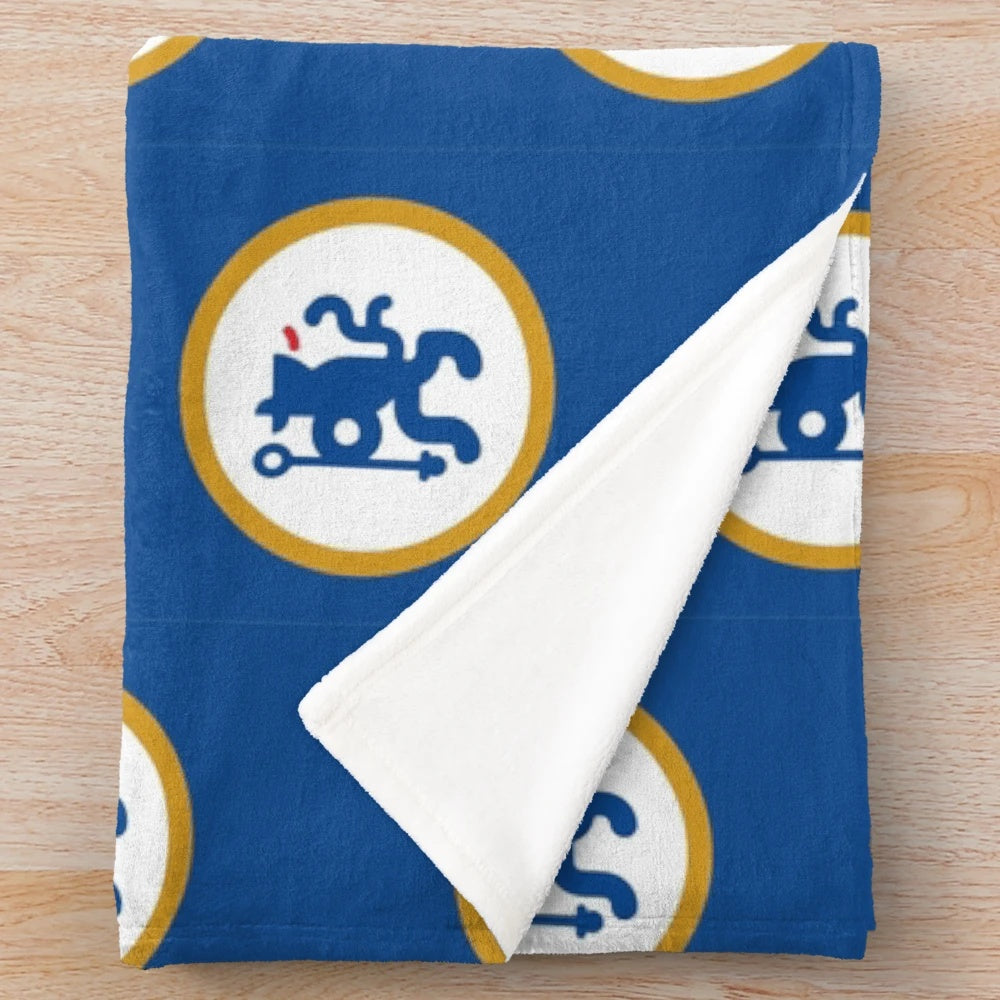 Minimalist Chelsea FC logo printed on a soft and cozy plush blanket