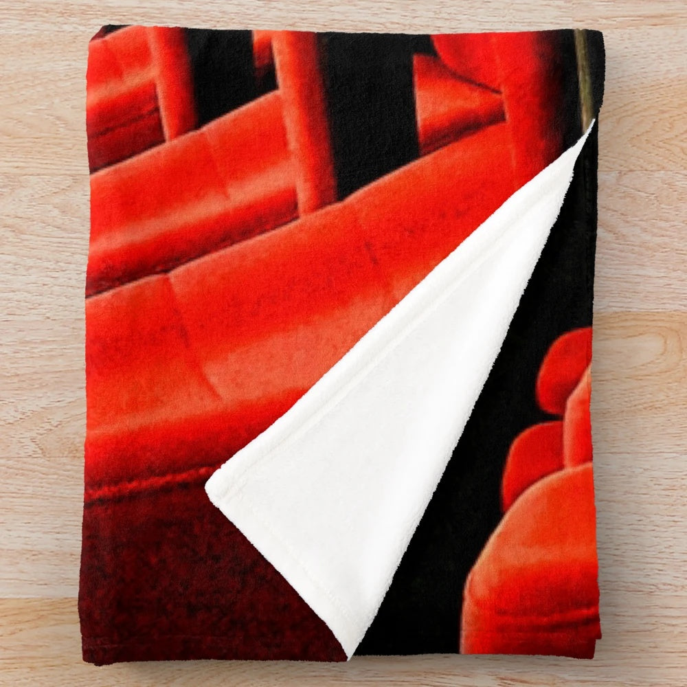 Minimalist cinema seats art design plush blanket
