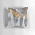 Concrete and gold abstract minimalist pillow