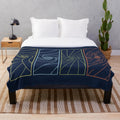 Minimalist plush blanket featuring elemental bending art from the Avatar universe