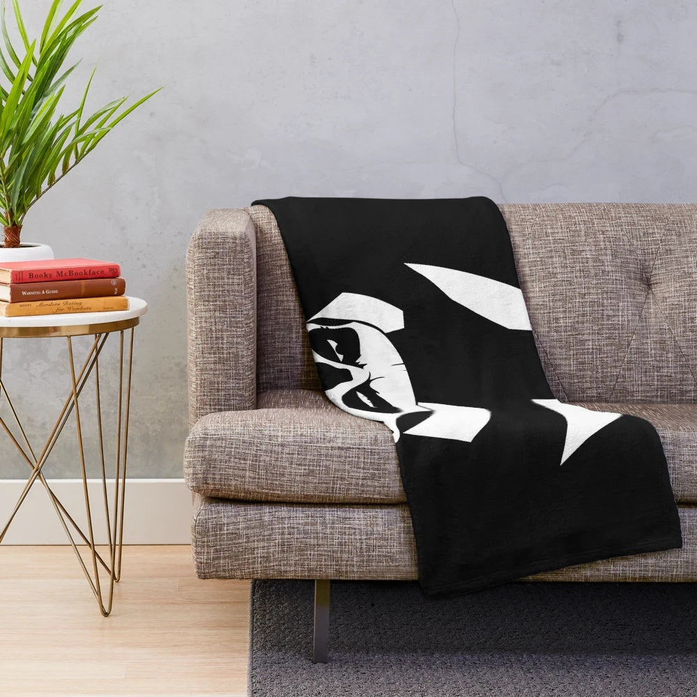 Ghost Papa Emeritus II minimalist essential plush blanket
