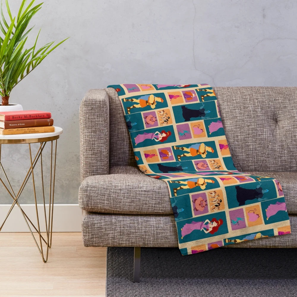 A minimalist style plush blanket featuring Hercules, the hero from the Disney movie Hercules.