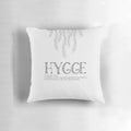 A green leaf and quote art pillow for a modern, Scandinavian-inspired home decor