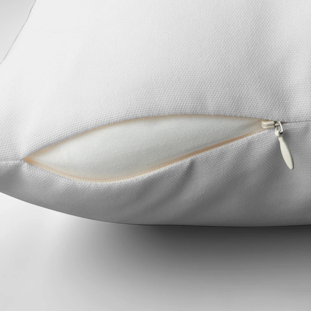 A green leaf and quote art pillow for a modern, Scandinavian-inspired home decor