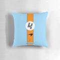 Minimalist Lando Norris Pastel Blue Formula 1 Pillow